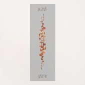 夏と秋のつる植物グレーヨガマット ヨガマット (正面)