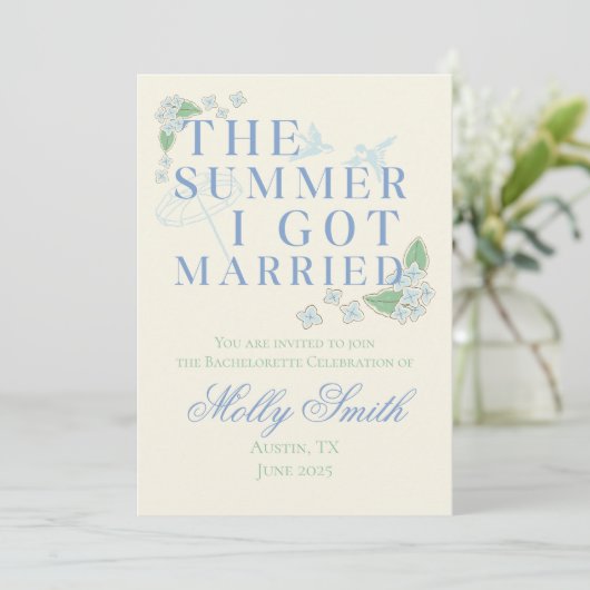 夏に向かった – 結婚したブライダルの日程 招待状 (スタンド正面)