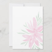 夏に咲くピンクのフローラ水彩アート (裏面)