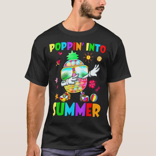 夏に子供たちポップ・アートのIt Pineappleの学生 Tシャツ (正面)