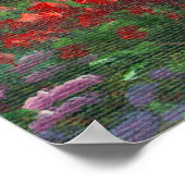 夏に絵画ガゼボを覆った花の ポスター (角)