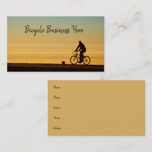 夏に自転車に乗る自転車男 名刺 (正面/裏面)