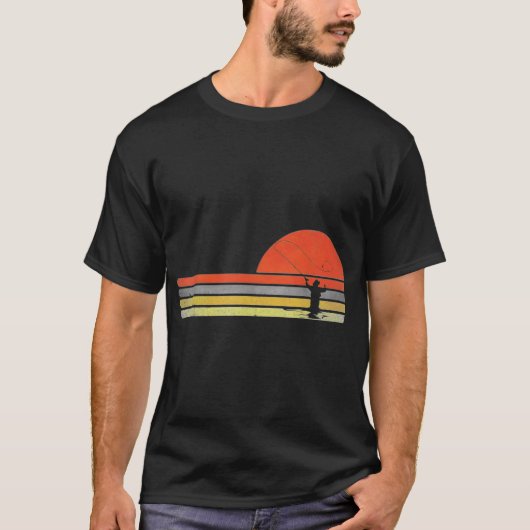 夏に釣れた魚のガイコツ Tシャツ (正面)