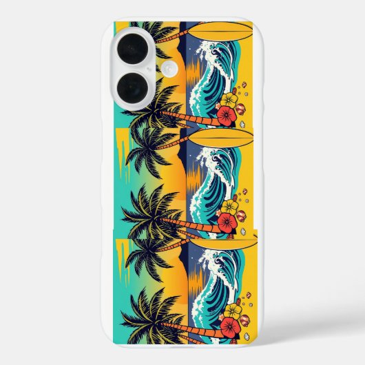 夏に飛び込むビーチ鮮やかの雰囲気! Case-Mate iPhoneケース (裏面)
