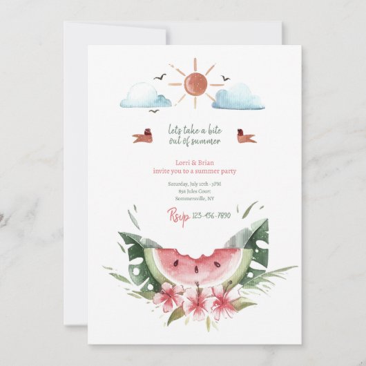 夏に食い尽くす 招待状 (正面)
