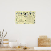 夏に60名のゲスト結婚Quaker's – 青、アイボリー ポスター (キッチン)