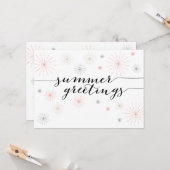 夏のあいさつ花火フラット カード (正面/裏面インサイチュ)