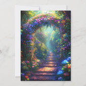 夏のおとぎ話に魅了された森の赤ちゃんシャワー 招待状 (裏面)