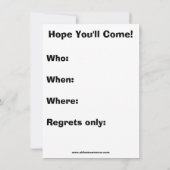 夏のおもしろいおもしろいパーティの招待状 招待状 (裏面)