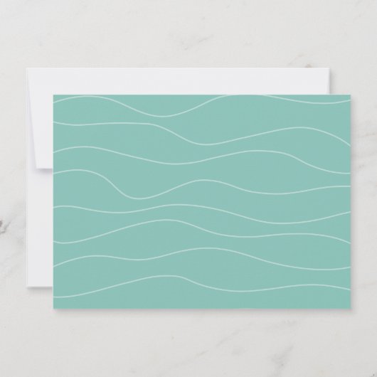 夏のおもしろいかわいいプールパーティー女の子誕生日写真 招待状 (裏面)