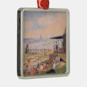 夏のおもしろいのビーチ メタルオーナメント (右)