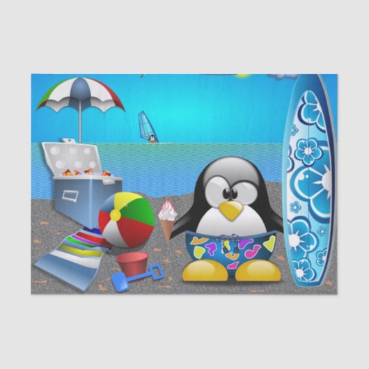 夏のおもしろいのビーチ 薄葉紙 (正面)