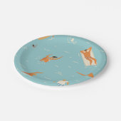 夏のおもしろいのプールを囲んでのパーティのプレート ペーパープレート (アングル)