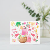 夏のおもしろいの挨拶ビーチ ポストカード (スタンド正面)