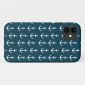 夏のおもしろいの航海のないかりパターンiPhone 5 5S Case-Mate iPhoneケース (裏面(横))