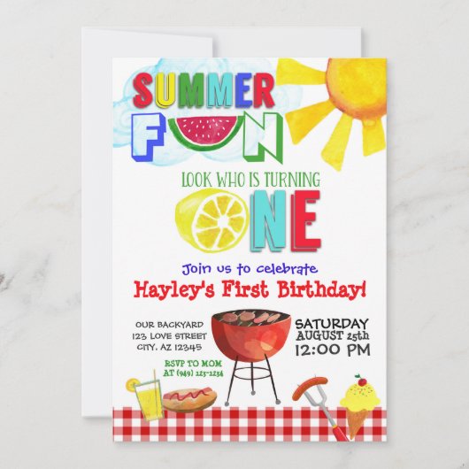 夏のおもしろいは誰が1人のパーティーを回しているか 招待状 (正面)