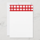 夏のおもしろいバックヤードbbqグリルギンガム 招待状 (裏面)