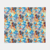 夏のおもしろいパターン2 フリースブランケット (正面(横))