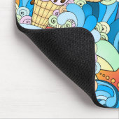 夏のおもしろいパターン|はあなたのイニシャルを加えます マウスパッド (コーナー)