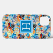 夏のおもしろいパターン|はあなたのイニシャルを加えます Case-Mate iPhoneケース (裏面 (横))