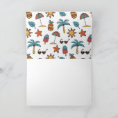 夏のおもしろいパターン カード (内部)