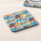 夏のおもしろいパターン コースター (左側)