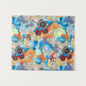 夏のおもしろいパターン タペストリー (正面(横))