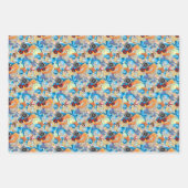 夏のおもしろいパターン ラッピングペーパーシート (正面3)