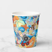 夏のおもしろいパターン 紙コップ (正面)