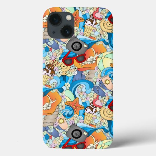 夏のおもしろいパターン Case-Mate iPhoneケース (裏面)