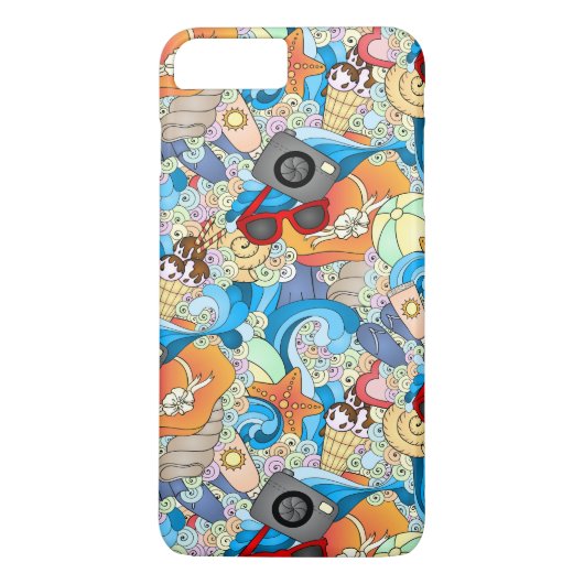 夏のおもしろいパターン Case-Mate iPhoneケース (裏面)