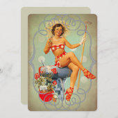 夏のおもしろいパーティーI -招待状カード 招待状 (正面/裏面)