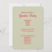夏のおもしろいパーティーI -招待状カード 招待状 (裏面)