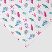 夏のおもしろいビーチサンダルのハート葉と 薄葉紙 (詳細)