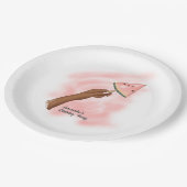 夏のおもしろいビーチパーティー ペーパープレート (アングル)