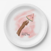 夏のおもしろいビーチパーティー ペーパープレート (正面)