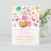 夏のおもしろいビーチ恋人バースデーパーティー 招待状 (スタンド正面)