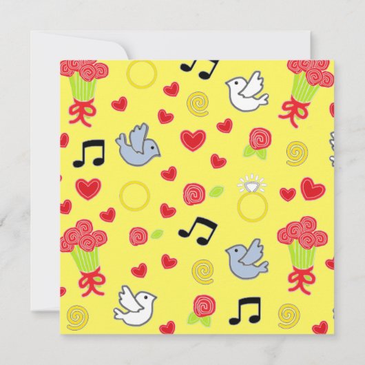 夏のおもしろいブライダルシャワー招待 招待状 (裏面)