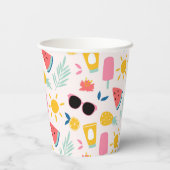 夏のおもしろいプールパーティー 紙コップ (裏面)