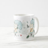 夏のおもしろい日を楽しむ猫 – かわいい動物アート コーヒーマグカップ (正面右)