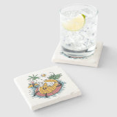 夏のおもしろい果実 ストーンコースター (横)