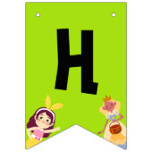 夏のおもしろい歌を着た巨大な黄色いバナナ バンティングフラッグ (第2の旗)