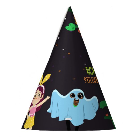 夏のおもしろい歌を着た巨大な黄色いバナナ パーティーハット (左)