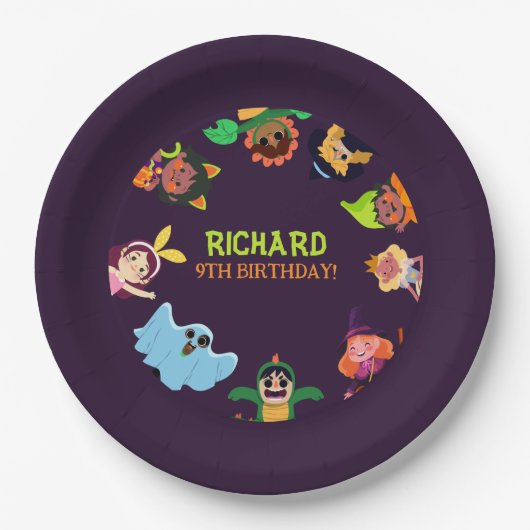 夏のおもしろい歌を着た巨大な黄色いバナナ ペーパープレート (正面)