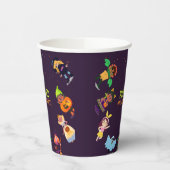 夏のおもしろい歌を着た巨大な黄色いバナナ 紙コップ (左)