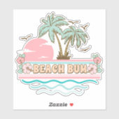 夏のおもしろい熱帯ビーチ生活 シール (シート)