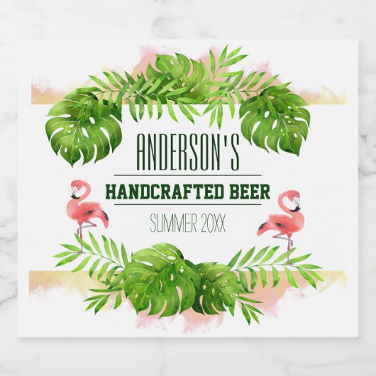 夏のおもしろい熱帯 ビールラベル (シングルラベル)