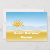 夏のおもしろい誕生会 招待状 (正面)