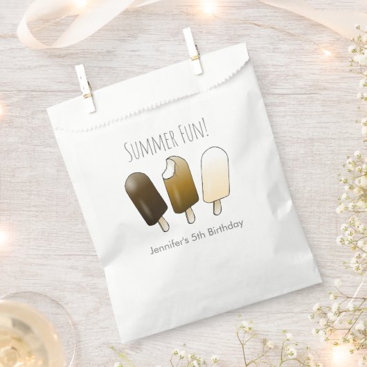 夏のおもしろい誕生日 フェイバーバッグ (クリップ留めされた状態)