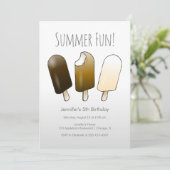 夏のおもしろい誕生日 招待状 (スタンド正面)